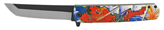 4.75" Mini Tanto Samurai Spring Assisted - Demon