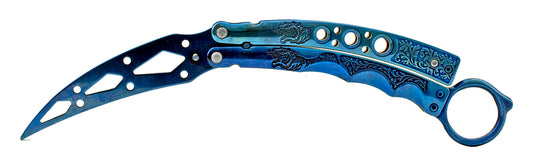 5.25" PRACTICE Tiger Karambit Style Butterfly (multiple colors)