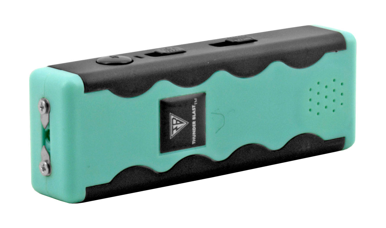Compact Rechargeable Stun Gun With Security Alarm with Flashlight (multiple colors)