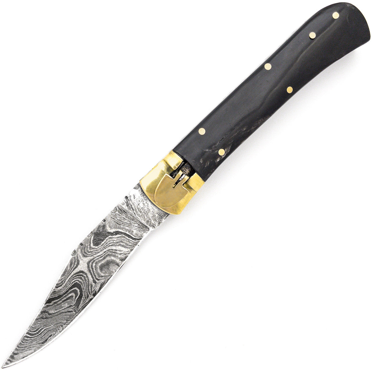 Desire Automatic Damascus Lever Lock Knife