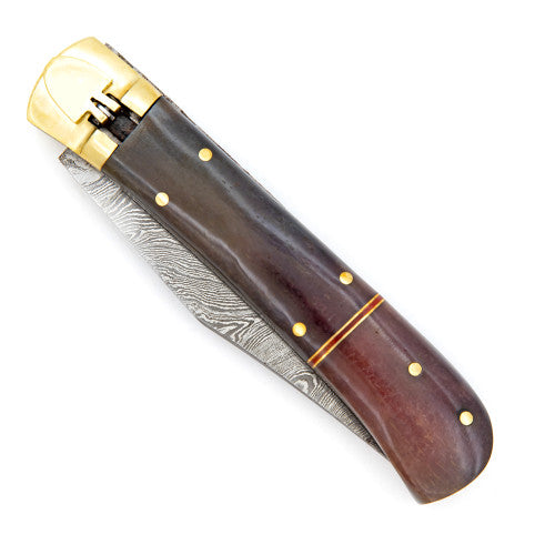 Damascus Steel The Admiral Lever Lock Knife