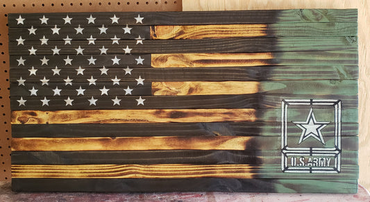 U. S. Army Wooden American Flag