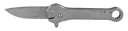 5" Wrench Design Spring Assisted - Silver