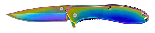 4" Classic Spring Assisted Pocket Knife - Multi Color