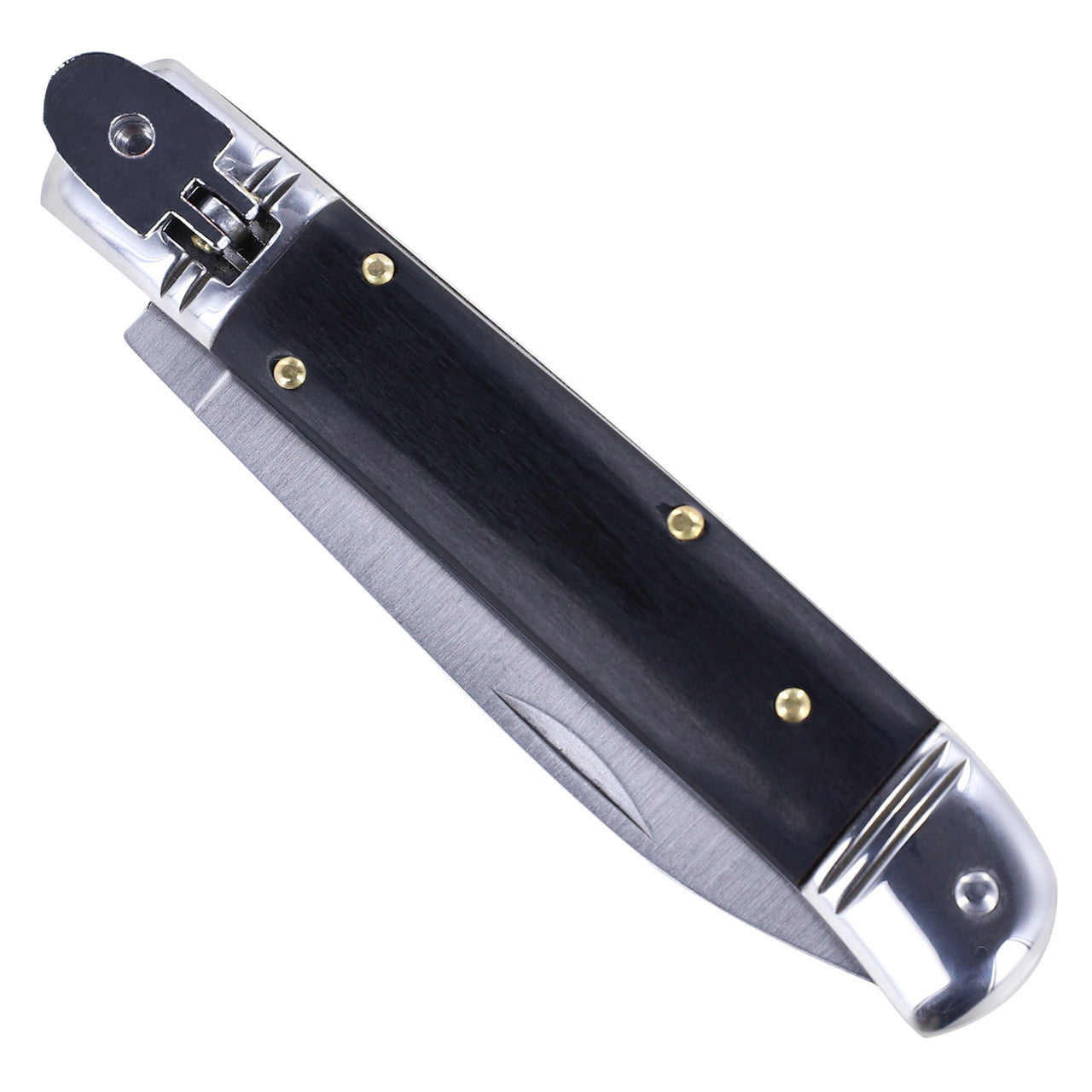 Black Automatic Lever Lock Switchblade Knife