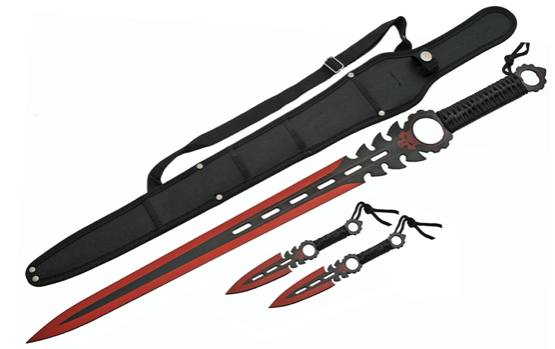 Monster Sword and 2 Throwing Knives (multiple colors)