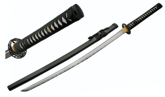 Handmade Full Tang Swirl Tsuba Samurai Katana Sword - SHARP