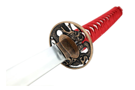 40.5" Blood Red Dragon Collectible Katana Samurai Sword