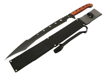 26" Machete Rosewood Handle, Sharp Blade, Ninja Sword