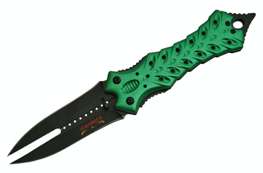 5" DOUBLE ALIEN DEAD WALKER FOLDER - GREEN