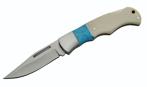 3.5" BLUE BABY FOLDER - WHITE