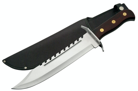 17.75" GATOR BACK BOWIE SILVER FINISH
