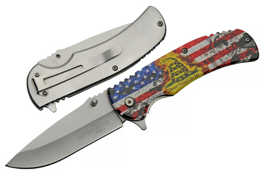 4.5" DONT TREAD ON ME FOLDER - AMERICAN FLAG