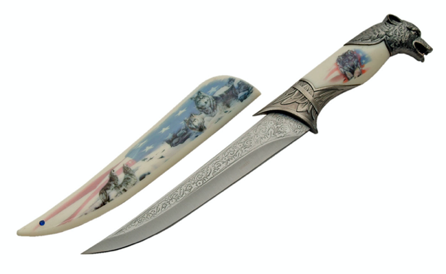 13.5" ANIMAL STREAK KNIFE (multiple colors)