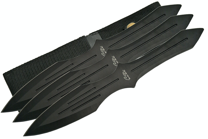 10" HEAVY DUTY 3 PIECE THROWING KNIFE SET (multiple colors)