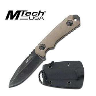 4.75" Neck Knife with Stone Wash Blade (multiple colors)