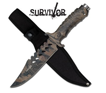 10.5" Jungle Camo Combat Survival Knife