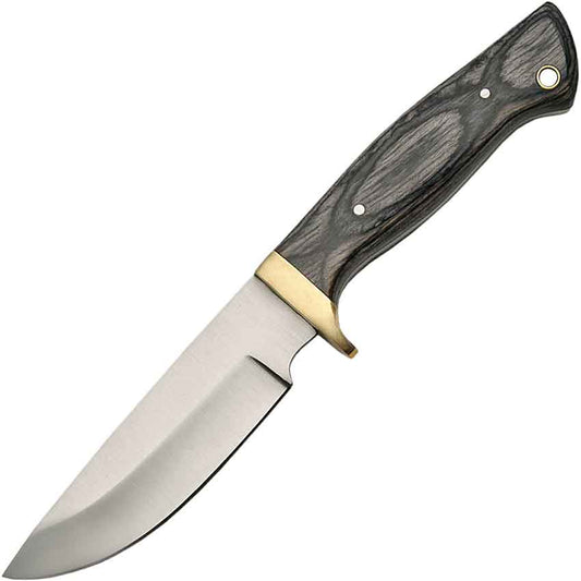 8.75" BLACK HANDLE DROP POINT SKINNER