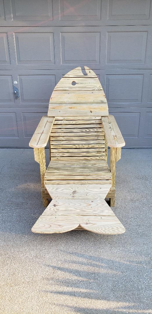 Handmade Fish Adirondack Chair